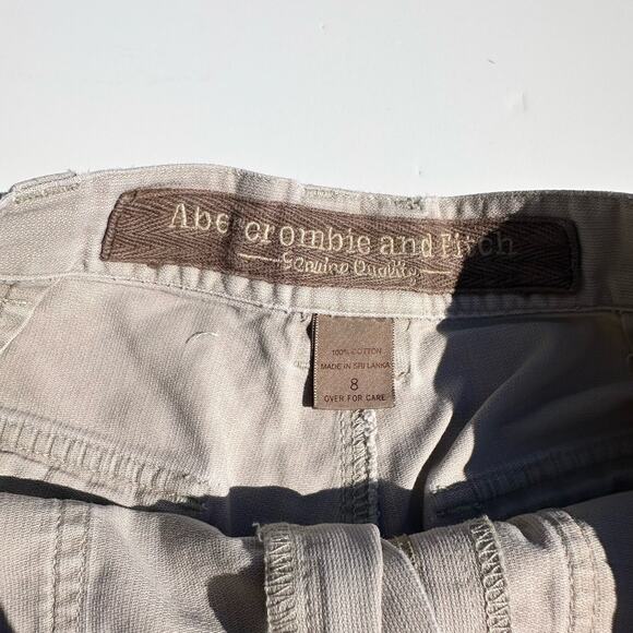 VTG Abercrombie & Fitch Shorts Women's Size 8 Tan 5" Utility Cargo High Rise Y2K - Picture 3 of 7